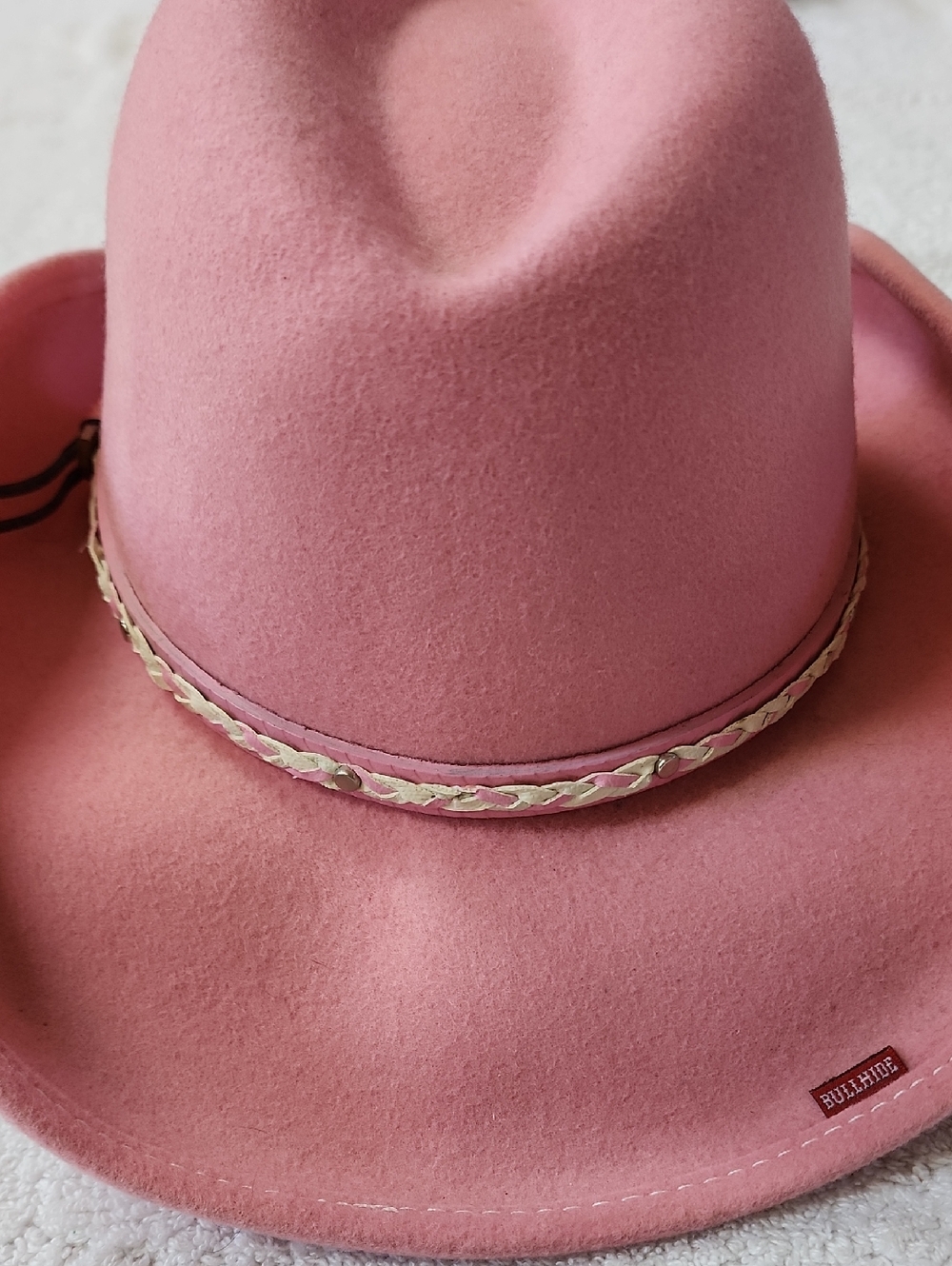 Bullhide Girls Pink Felt Cowboy Hat Size M Preowned - Picture 7 of 10